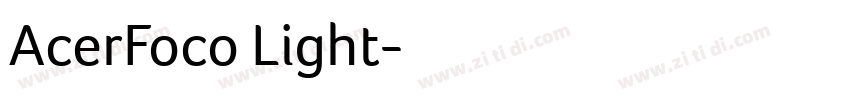 AcerFoco Light字体转换